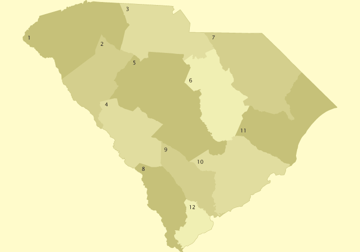 Map of South Carolina